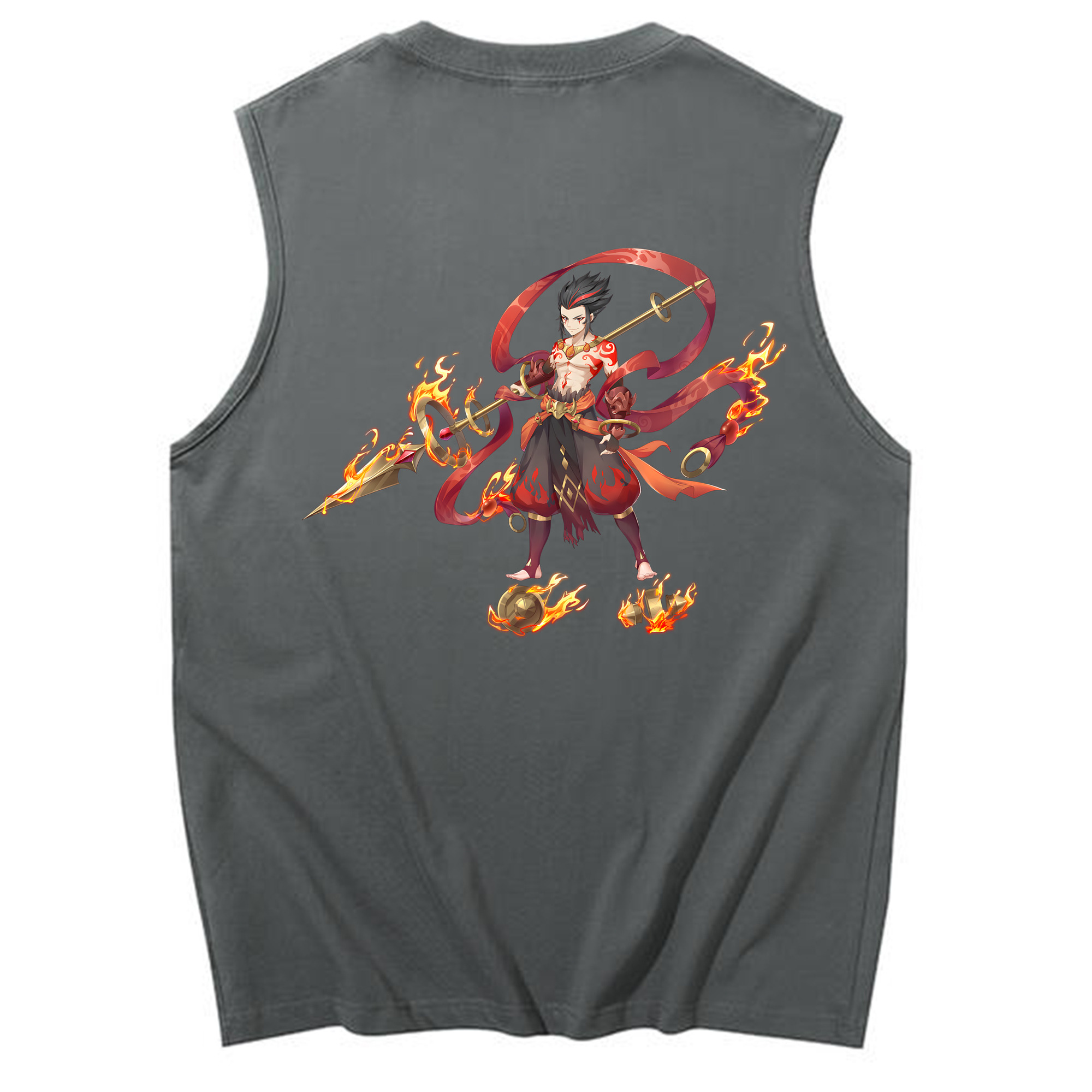 （画像用） Ne Zha 2 ナタ 魔童の大暴れ コットン100％タンクトップ（背面プリント）